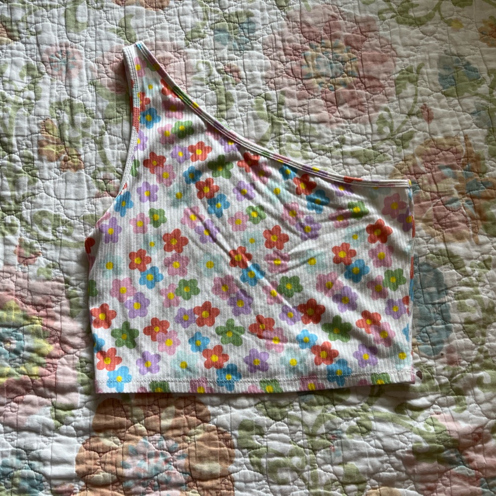 PacSun One Shoulder Multicolored Top